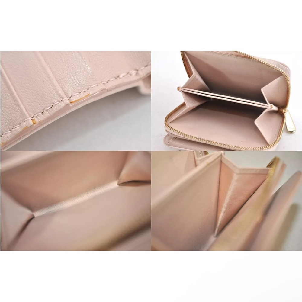 Christian Dior Cannage Tan Leather Compact Wallet EUC - Picture 10 of 11